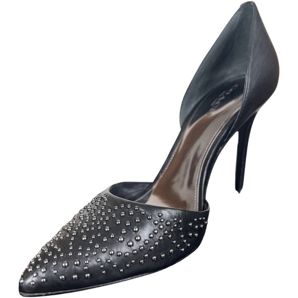 Coach Holmes Studded Leather High Heels Black With Box Size 6 EU 36 Q7052 - Picture 8 of 15